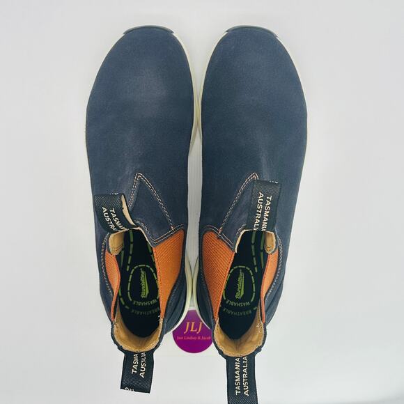 Blundstone Men's 2147 Suede Blue Leather Pull On Chelsea Boots 9 UK/ US 10 - Picture 9 of 12